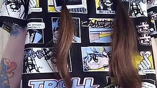 Jessy funny amateur teen brunette toying