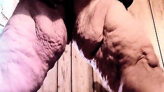 What's This Naked Whore Doing? Paddling Her Tits with a Wooden Spoon and Masterbated and Cums to the Fucking Moon