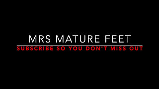 Mrs Mature Feet getting her Vintage Nylons messy 421