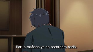 Hot hentai: busty milf with huge honkers seduces a student guy and begs him for a wild anal sex