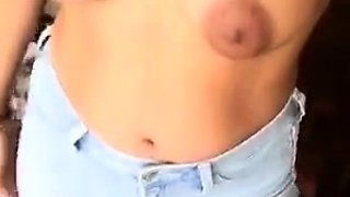 Amateur striptease and Solo masturbation