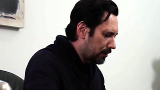 Boss ties up and rough fucks maid