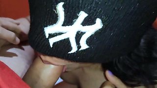 Big Cock Guy Fucks Small Tit Latina Before Her Bath