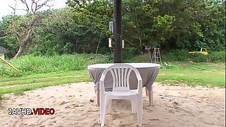 Nanakas sultry Asian body craves dual outdoor creampie passion session