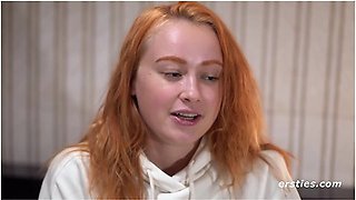 Amateur Redhead Babe Fingers Herself Outdoors