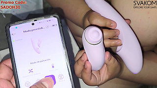 I masturbate with DUOGLOW by SVAKOM and my man destroys my asshole