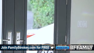 Her stepsister was envious and attempted to ride her boyfriend's penis, so they collective his Big Dick