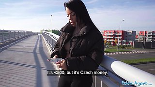 Brunette with a beautiful bubble butt fucking a big fat cock