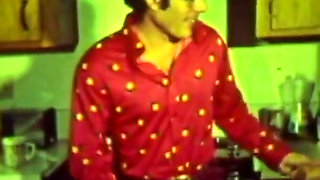 Retro Green-tinted Vintage Classic with Hairy Brunette Orgy