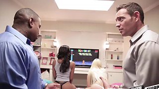 Layla & Lala indulge in a steamy foursome with Romeo