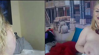 Slutty amateur flashing her big boobs in the backseat