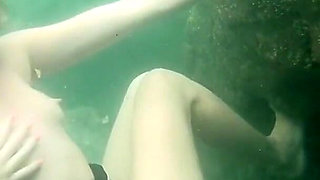 Erotic Underwater Swimsuit Strip: Tease to Nude in Sea