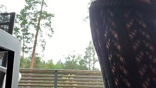 Amateur Jasmin stripping panties and masturbating