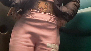 Peeing in a Portaloo at Festival