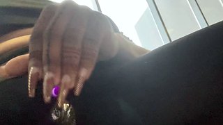 Real amateur urinates and fucks outdoors
