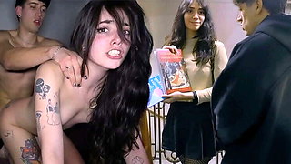 Amateur Teen Librarian Gets Rough Doggystyle Fuck By Big Cock