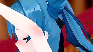 Genshin Impact Keqing Undress Dance and Nude Sex Mmd 3D Blue Hair Color Edit Smixix