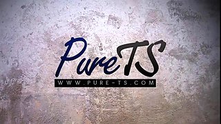 Busty shemale works dick like a porn pro