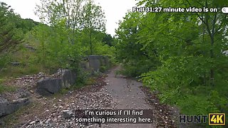 HUNT4K. Sexy Russian slut got horny and cheated on her boyfriend with a stranger in public