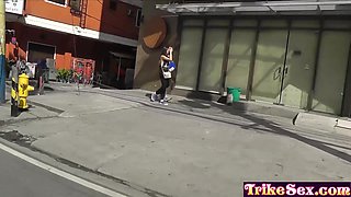 Petite Thai teen deep doggystyle sex