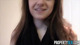 Propertysex - teenager real estate agent with massive Natural Tits homemade sex
