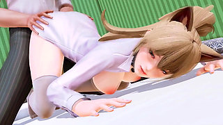 A Night with Two Cats - 3D Hentai