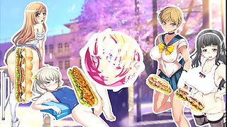 Voluptuous shemales enjoy eating sandwiches while fucking like title sluts