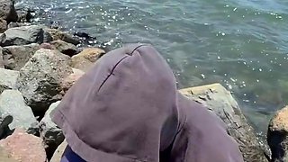 Draining tgirl cocks for some sweet beach milk