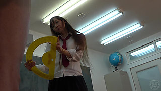 College Girl's Orders to Three Men Are Masturbation Show, Measure Angle of Their Erect Dicks, Cum Watching, Eat Own Semen