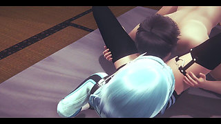 Genshin Impact Hentai 3D - Eula Cunnilingus and Boowjob - Japanese Asian Manga Anime Game Porn