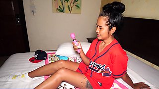 Big ass Thai MILF masturbation and fuck