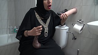 My Hot Wife Masturbates in Front of a Public Toilet