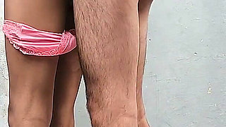 Caught Outdoor Hardcore Sex of Skinny Girl with Her Step Brother