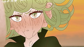 Tatsumaki with huge ears stuck in the open ocean on a raft ! Hentai "One Punch Man" Anime porn ( cartoon 2d )