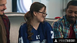 PURE TABOO Mischievous Teen Leana Lovings Seduces Her Stepdad's Best Friends