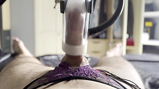 Milking session with estim - Heavy cum load