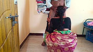 Cheating Housewife sucking step brother