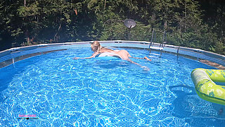 Neighbor Watches Me Swim