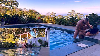 outdoors ASSFUCKING and Blowjob at the pool