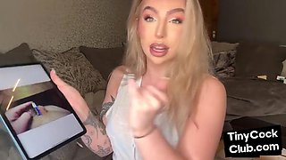 Stockings SPH femdom degrades tiny dick