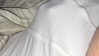 Step mom hand slip under panties and handjob step son dick