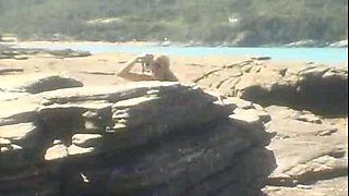 Cock loving randy blonde with braces does blowjob outdoor