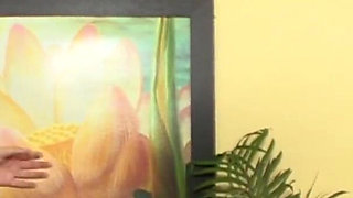 Busty blonde babe seducing her lesbo friend