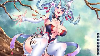 Live Waifu Wallpaper - Part 23 - Cat Girl Masturbate by Loveskysan