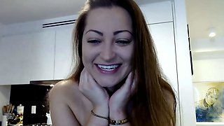 Hot brunette from squirt masturbating on webcam