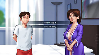 Summertime Saga - Beautiful Stepmom shows off her amazing body. and gets cummed on - Part 2