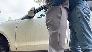Insolent chick fingered and fucked in car until she squirts all over the place