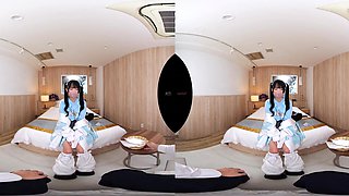 Japanese Beauty Craves VR Passion With Long Hair POV