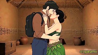 Desi Tribal Village Beauty Hot Passionate Night with Traveler in Forest Hut