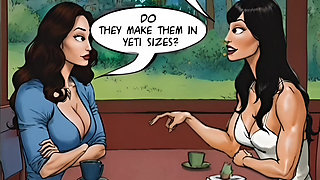 Innocence for Sale. Shoe Salesman Lick Smell Feet Shy Customer. Amazing Cartoon Ai